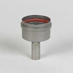 enkelwandige rookgascondensafvoer Ubbink Rolux 4G 90° Ø80mm inox met lipring